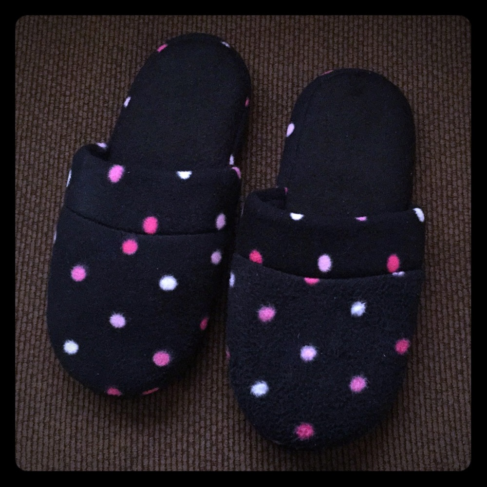 Polka dot slippers